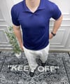 Ajur Desenli Polo Yaka - Lacivert