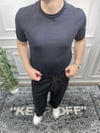Basic Bisiklet Yaka İnce Triko - Siyah