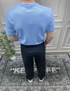 Basic Bisiklet Yaka Triko - Bebe Mavi