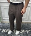 Diagonal Baggy Kumaş Pantolon Kahve - Sprf4084