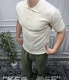 Düğmeli Polo Yaka Triko - Bej