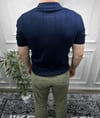 Düğmeli Polo Yaka Triko - Lacivert