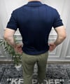 Düğmeli Polo Yaka Triko - Lacivert