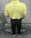 Fermuarlı Polo Yaka Triko - Sarı