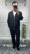 Keten Ceket Takım Wng - Siyah