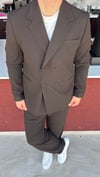 Kruvaze Oversize Takım Acı Kahve - Strk