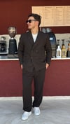 Kruvaze Oversize Takım Acı Kahve - Strk