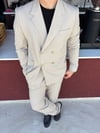 Kruvaze Oversize Takım Krem - Strk