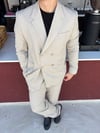 Kruvaze Oversize Takım Krem - Strk