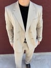 Kruvaze Oversize Takım Krem - Strk