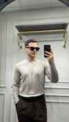 Modal Düğme Detay Sweat - Bej