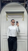 Modal Düğme Detay Sweat - Beyaz