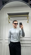 Modal Düğme Detay Sweat - Gri