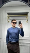 Modal Düğme Detay Sweat - İndigo