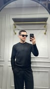 Modal Düğme Detay Sweat - Siyah