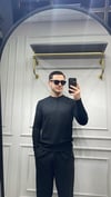 Modal Düğme Detay Sweat - Siyah