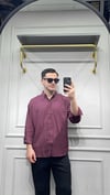 Modal Oversize Gömlek Bordo - Wng9015