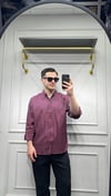 Modal Oversize Gömlek Bordo - Wng9015