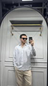 Oversize Pamuk Gömlek Beyaz - Wng9006