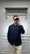 Oversize Pamuk Gömlek Lacivert - Wng9006