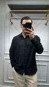Oversize Pamuk Gömlek Siyah - Wng9006