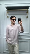 Pamuk Oversize Çizgili Gömlek Kırmızı - Wng9024