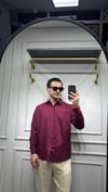 Poplin Oversize Gömlek Bordo - Wng9001