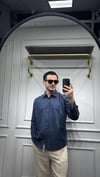 Poplin Oversize Gömlek Lacivert - Wng9001