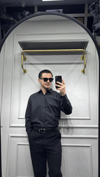 Poplin Oversize Gömlek Siyah - Wng9001