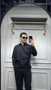 Poplin Oversize Gömlek Siyah - Wng9001