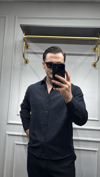 Poplin Oversize Gömlek Siyah - Wng9001
