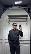 Poplin Oversize Gömlek Siyah - Wng9001