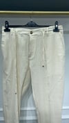 Reguler Keten Pantolon Bej - Wng002