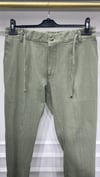 Reguler Keten Pantolon Haki - Wng002