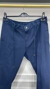 Reguler Keten Pantolon Lacivert - Wng002