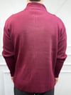 Tam Fermuarlı Basic Hırka - Bordo