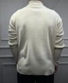 Tam Fermuarlı Basic Hırka - Krem