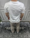 Yırtmaçlı Basic Oversize T-Shirt - Beyaz