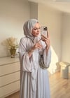 Abaya Takım Bej 