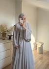 Abaya Takım Bej 
