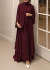 Abaya Takım Bordo
