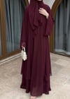 Abaya Takım Bordo