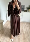Abaya Takım Kahverengi
