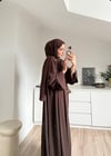 Abaya Takım Kahverengi