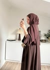 Abaya Takım Kahverengi