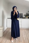 Abaya Takım Lacivert