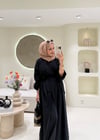 Bağlamalı Abaya Takım Siyah