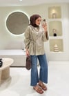 Bağlamalı Çağla Yeşili Kimono