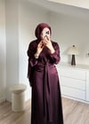 Bianca Saten Elbise Mürdüm