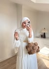 Ela Şifon Elbise Ekru